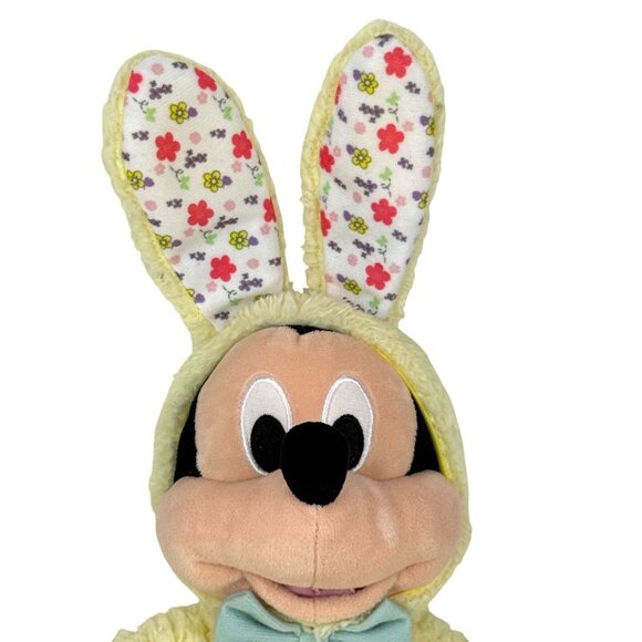 Disney Mickey Mouse Plush In Yellow Easter Bunny Costume 2020 Yellow 15 Inch - Picture 2 of 9